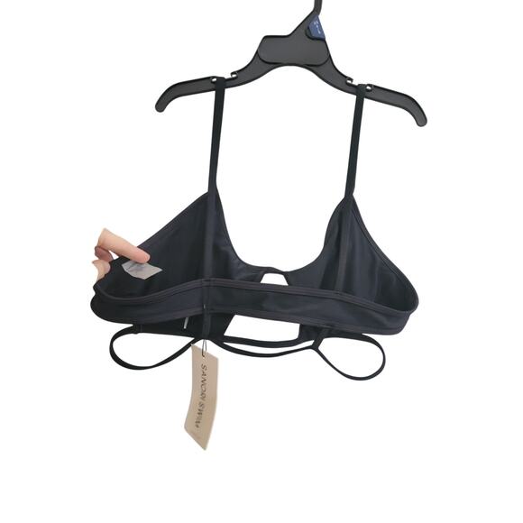Sanori Sao Paulo Bikini Top Black Size Large Cut Outs Adjustable Straps Swim NEW - Picture 6 of 10